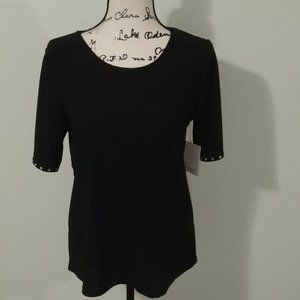 Short Sleeved Blouse w/ gems